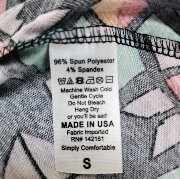 (SK 39) LuLaRoe Multicolor Geometric Print Staples Dress Maxi Skirt Size Small - Picture 7 of 9